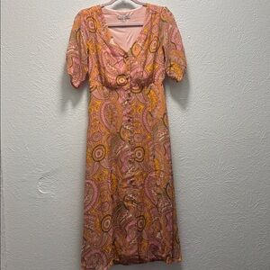 BCBGeneratiom Size 2 paisley pink dress NWOT
